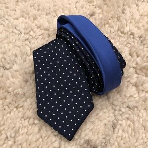 Navy Polka Dot Tie
